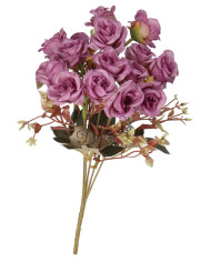 Róża róże bukiet sztuczne kwiaty jak żywe 33cm 5 gałązek
