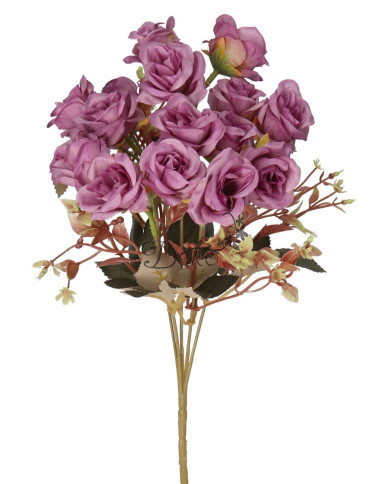 Róża róże bukiet sztuczne kwiaty jak żywe 33cm 5 gałązek