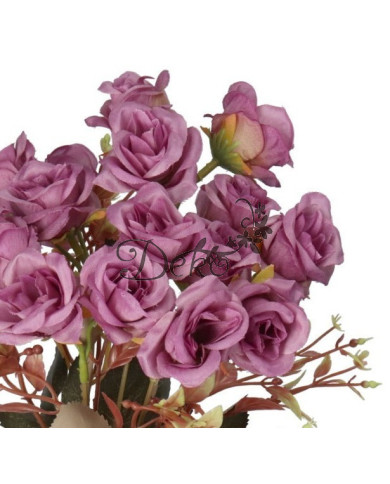 Róża róże bukiet sztuczne kwiaty jak żywe 33cm 5 gałązek