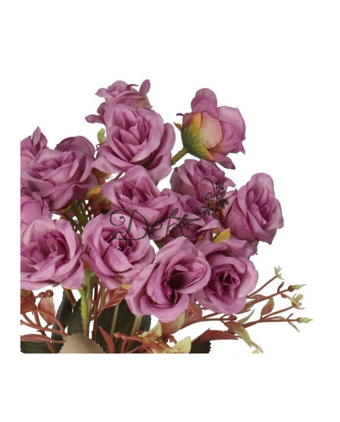 Róża róże bukiet sztuczne kwiaty jak żywe 33cm 5 gałązek