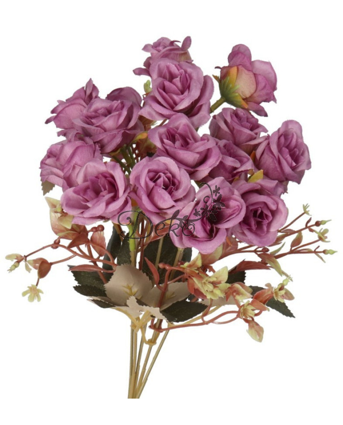 Róża róże bukiet sztuczne kwiaty jak żywe 33cm 5 gałązek