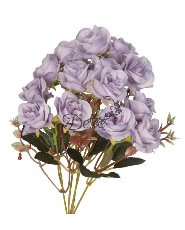 Róża róże bukiet sztuczne kwiaty jak żywe 33cm 5 gałązek