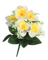 Żonkile w bukiecie żonkil sztuczne kwiaty 30cm 5 główek