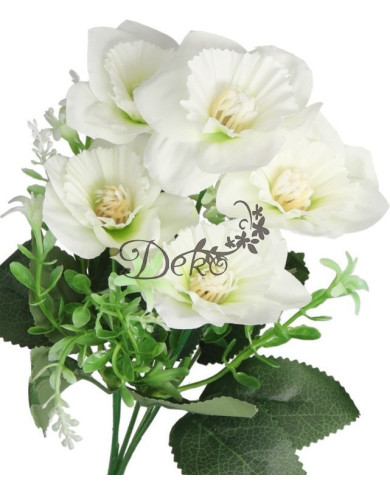 Żonkile w bukiecie żonkil sztuczne kwiaty 30cm 5 główek