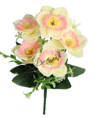 Żonkile w bukiecie żonkil sztuczne kwiaty 30cm 5 główek