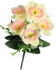 Żonkile w bukiecie żonkil sztuczne kwiaty 30cm 5 główek