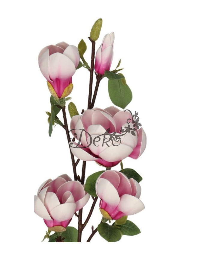 Magnolia piankowa jak żywa sztuczne kwiaty piankowe 86cm 5 główek