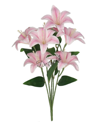 LILIA LILIE W BUKIECIE SZTUCZNE KWIATY JAK ŻYWE 58 CM DUŻY BUKIET