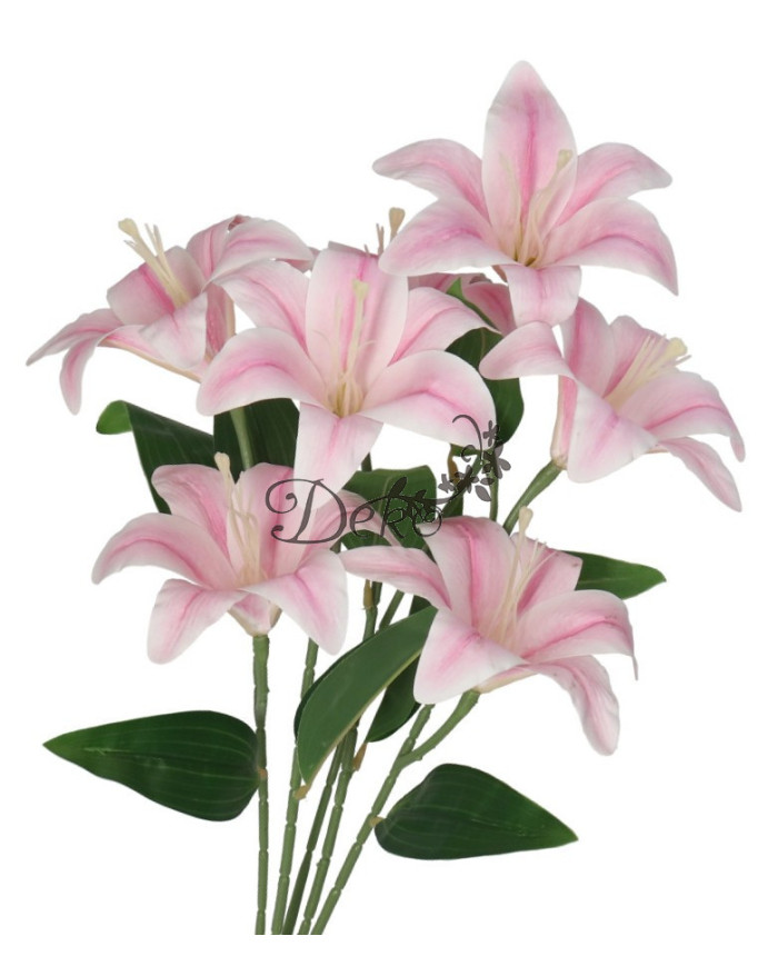 LILIA LILIE W BUKIECIE SZTUCZNE KWIATY JAK ŻYWE 58 CM DUŻY BUKIET