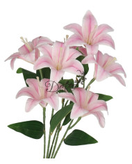 LILIA LILIE W BUKIECIE SZTUCZNE KWIATY JAK ŻYWE 58 CM DUŻY BUKIET