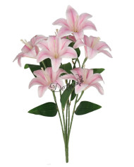 LILIA LILIE W BUKIECIE SZTUCZNE KWIATY JAK ŻYWE 58 CM DUŻY BUKIET