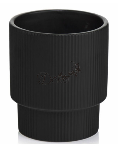 Doniczka ceramiczna osłonka czarna do storczyka