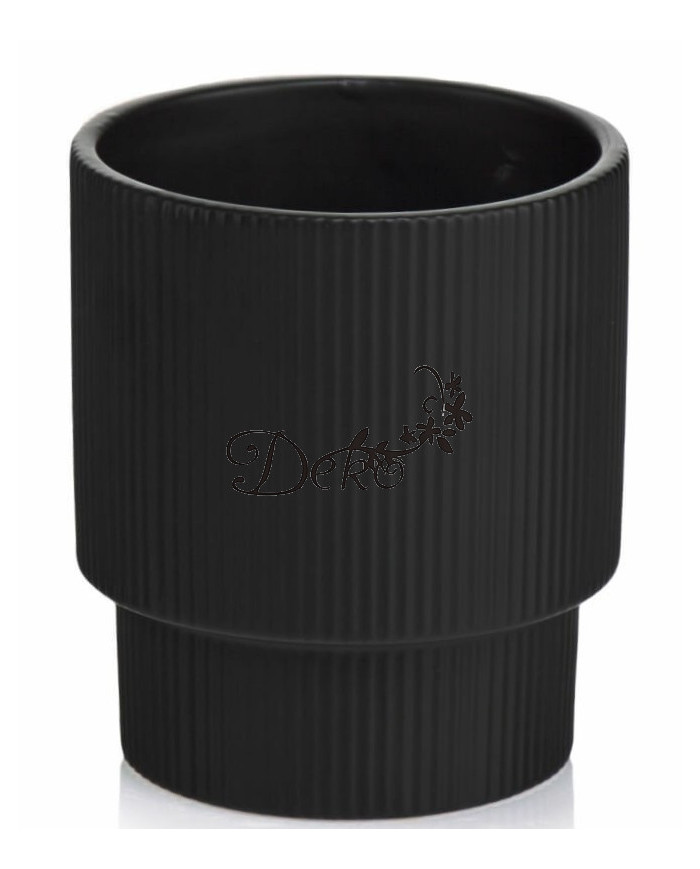 Doniczka ceramiczna osłonka czarna do storczyka
