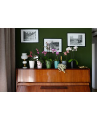 Doniczka ceramiczna osłonka czarna do storczyka