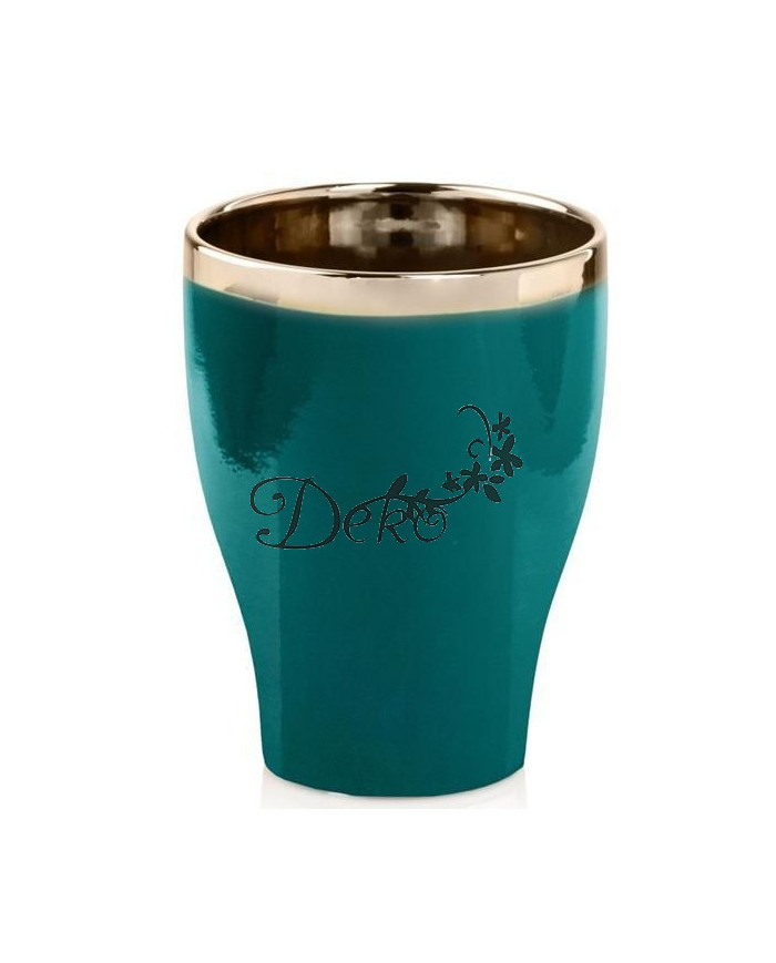 Doniczka osłonka ceramiczna do storczyka oliwkowa