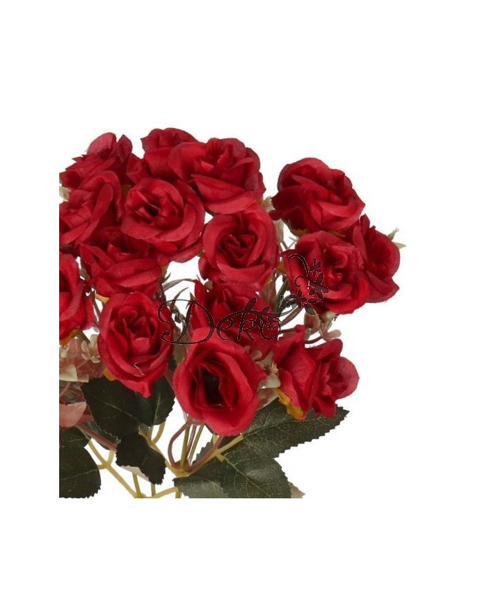 Róża róże bukiet sztuczne kwiaty jak żywe 33cm 5 gałązek