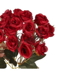 Róża róże bukiet sztuczne kwiaty jak żywe 33cm 5 gałązek