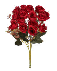 Róża róże bukiet sztuczne kwiaty jak żywe 33cm 5 gałązek