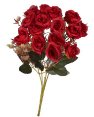 Róża róże bukiet sztuczne kwiaty jak żywe 33cm 5 gałązek