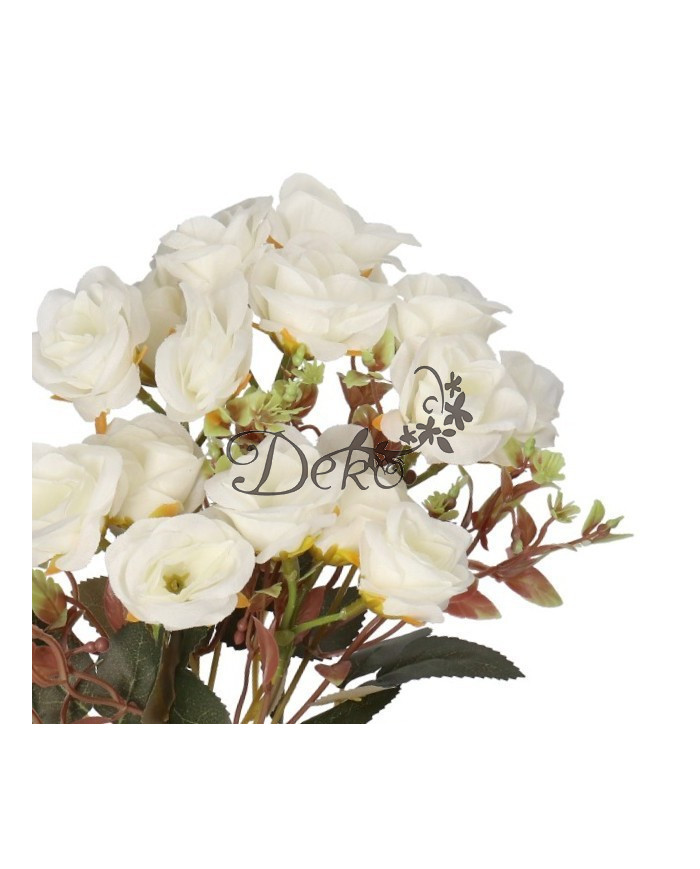 Róża róże bukiet sztuczne kwiaty jak żywe 33cm 5 gałązek