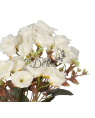 Róża róże bukiet sztuczne kwiaty jak żywe 33cm 5 gałązek