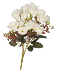 Róża róże bukiet sztuczne kwiaty jak żywe 33cm 5 gałązek