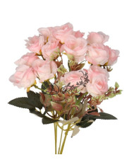 Róża róże bukiet sztuczne kwiaty jak żywe 33cm 5 gałązek