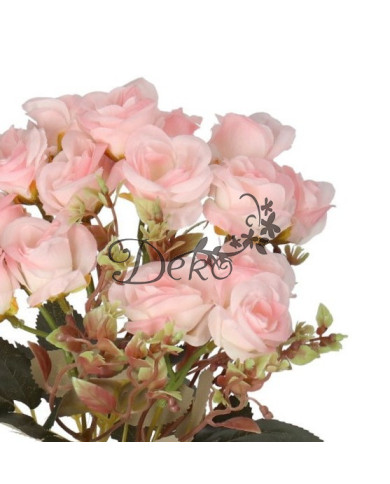 Róża róże bukiet sztuczne kwiaty jak żywe 33cm 5 gałązek