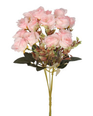 Róża róże bukiet sztuczne kwiaty jak żywe 33cm 5 gałązek