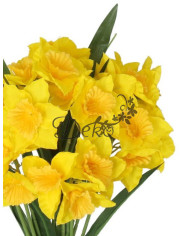 Żonkile w bukiecie żonkil sztuczne kwiaty 46cm 27 główek