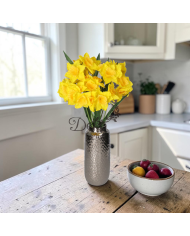 Żonkile w bukiecie żonkil sztuczne kwiaty 46cm 27 główek