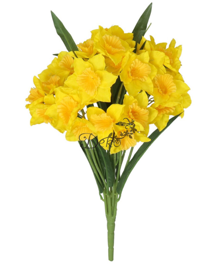 Żonkile w bukiecie żonkil sztuczne kwiaty 46cm 27 główek