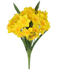 Żonkile w bukiecie żonkil sztuczne kwiaty 46cm 27 główek