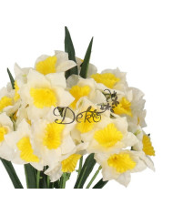 Żonkile w bukiecie żonkil sztuczne kwiaty 46cm 27 główek