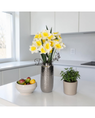 Żonkile w bukiecie żonkil sztuczne kwiaty 46cm 27 główek