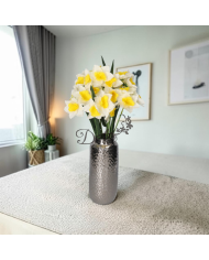 Żonkile w bukiecie żonkil sztuczne kwiaty 46cm 27 główek