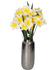 Żonkile w bukiecie żonkil sztuczne kwiaty 46cm 27 główek