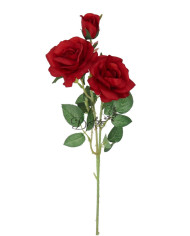 RÓŻA POJEDYNCZA JAK ŻYWA DUŻA 62CM SATYNOWA SZTUCZNE KWIATY RÓŻE