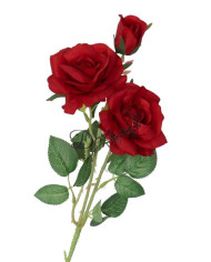 RÓŻA POJEDYNCZA JAK ŻYWA DUŻA 62CM SATYNOWA SZTUCZNE KWIATY RÓŻE