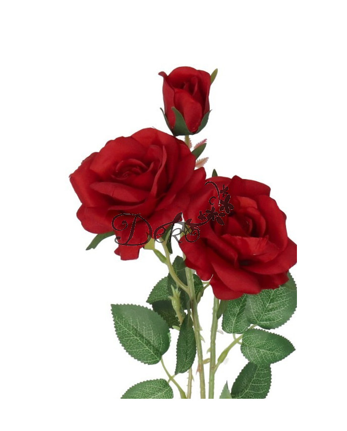 RÓŻA POJEDYNCZA JAK ŻYWA DUŻA 62CM SATYNOWA SZTUCZNE KWIATY RÓŻE