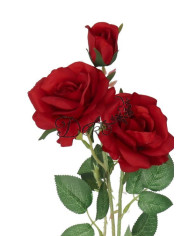 RÓŻA POJEDYNCZA JAK ŻYWA DUŻA 62CM SATYNOWA SZTUCZNE KWIATY RÓŻE