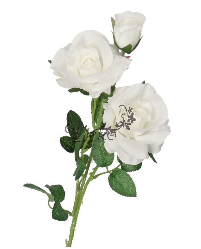 RÓŻA POJEDYNCZA JAK ŻYWA DUŻA 62CM SATYNOWA SZTUCZNE KWIATY RÓŻE