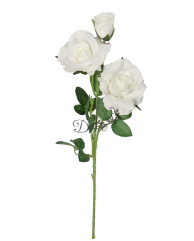 RÓŻA POJEDYNCZA JAK ŻYWA DUŻA 62CM SATYNOWA SZTUCZNE KWIATY RÓŻE