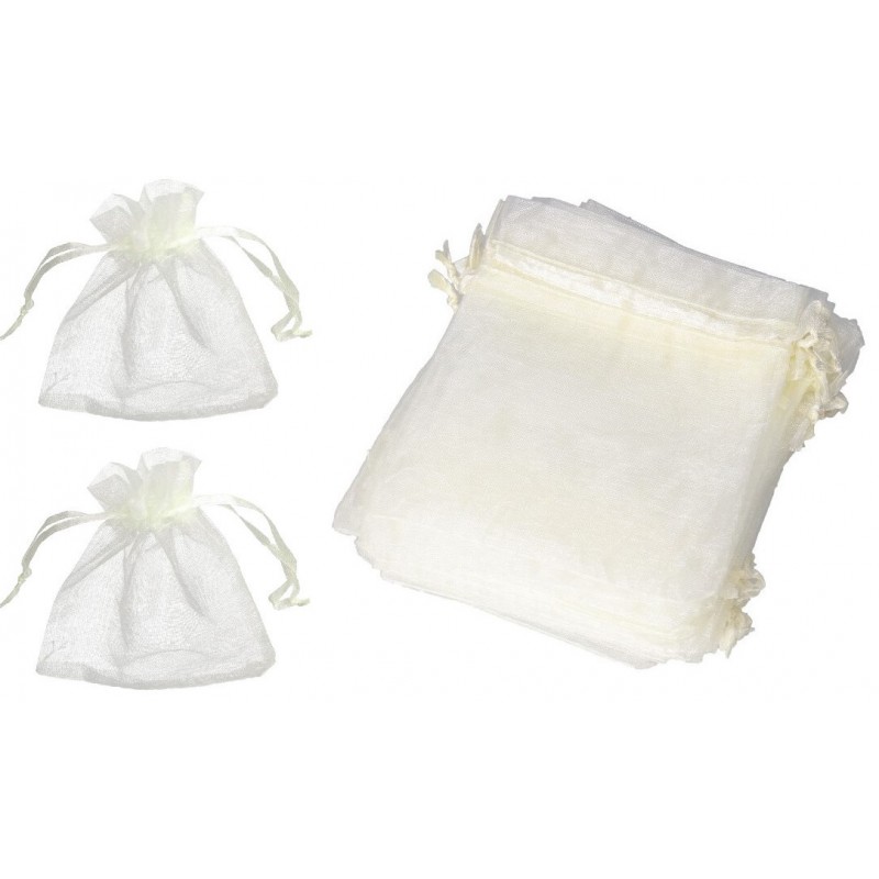 WORECZKI Z ORGANZY 20SZT 7X9CM KOMUNIA ŚLUB