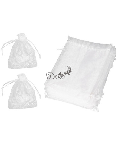 WORECZKI Z ORGANZY 20SZT 7X9CM KOMUNIA ŚLUB