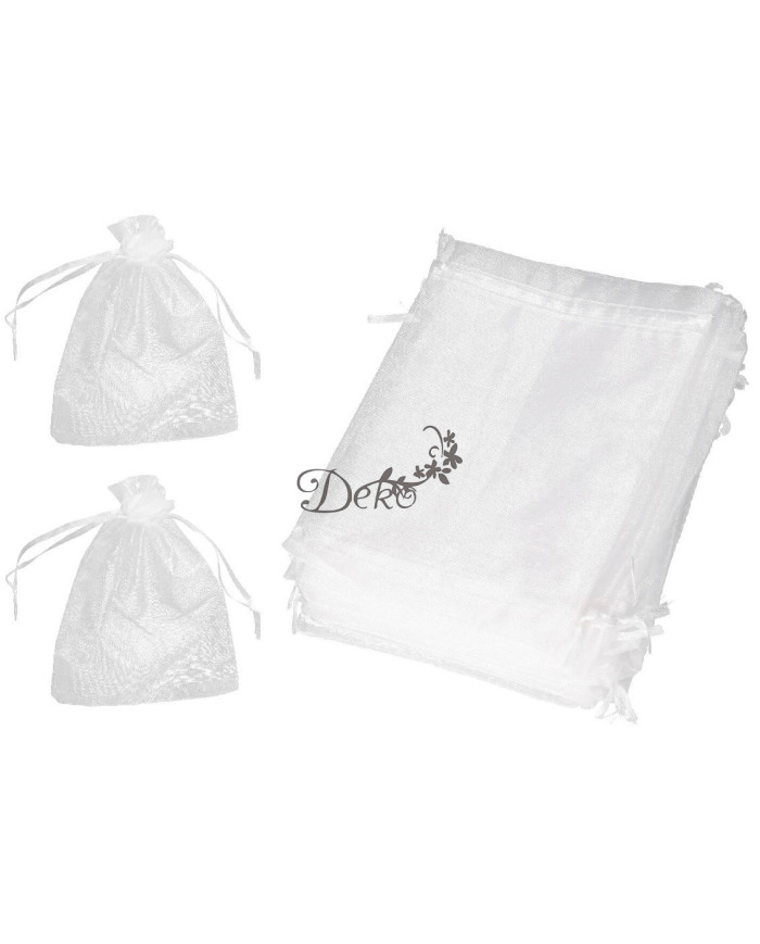 WORECZKI Z ORGANZY 20SZT 7X9CM KOMUNIA ŚLUB