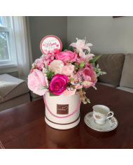 Flower box dla mamy prezent na dzień mamy kwiaty premium