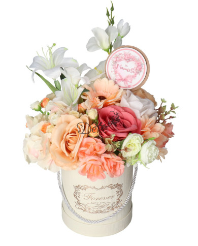 Flower box dla mamy prezent na dzień mamy kwiaty premium