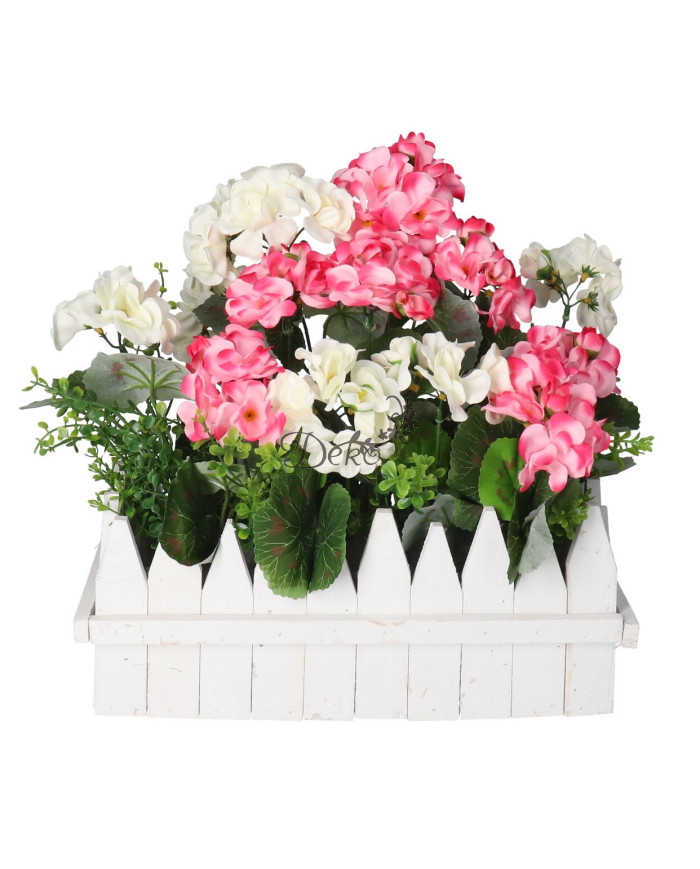 PELARGONIA W DONICZCE SZTUCZNE KWIATY JAK ŻYWE