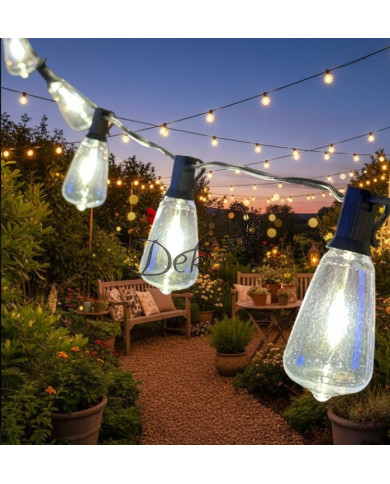 Girlanda Ogrodowa Świetlna 3,8M 10X Żarówka LED łańcuch loft